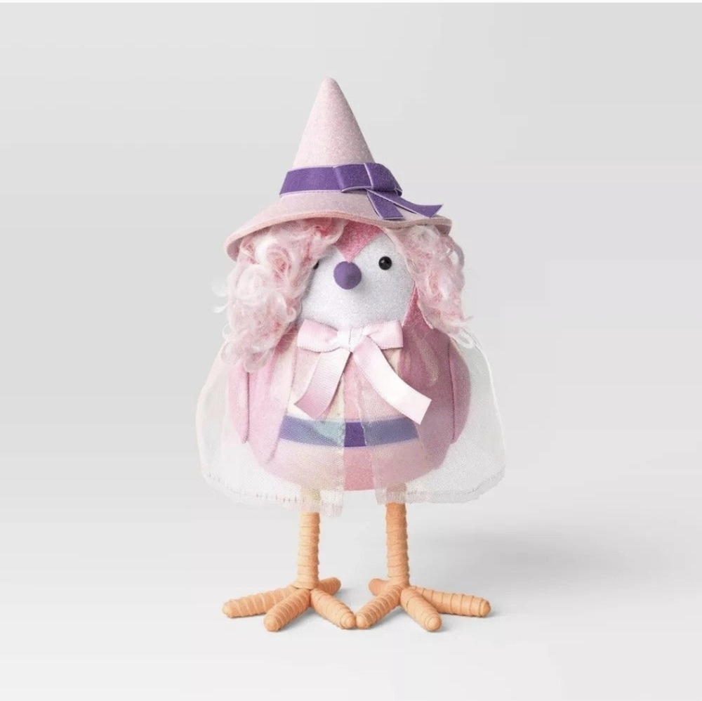 Glitzy Featherly Friends Target Halloween Bird Decor Pink